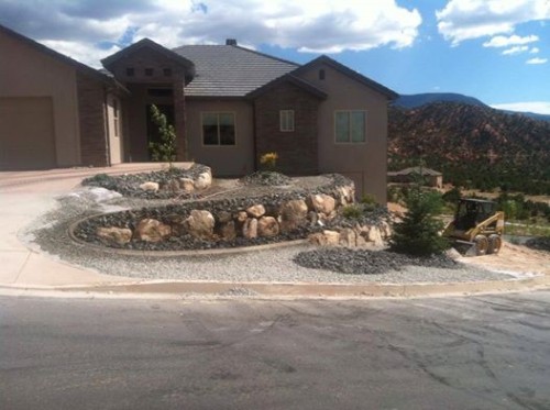 Difficult yard turned beautiful with our Landscape Rock